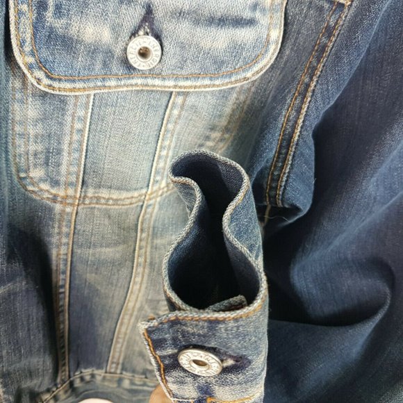 ENERGIE JEANS FADE DENIM JACKET SIZE L LARGE Italy Jean - Picture 9 of 10